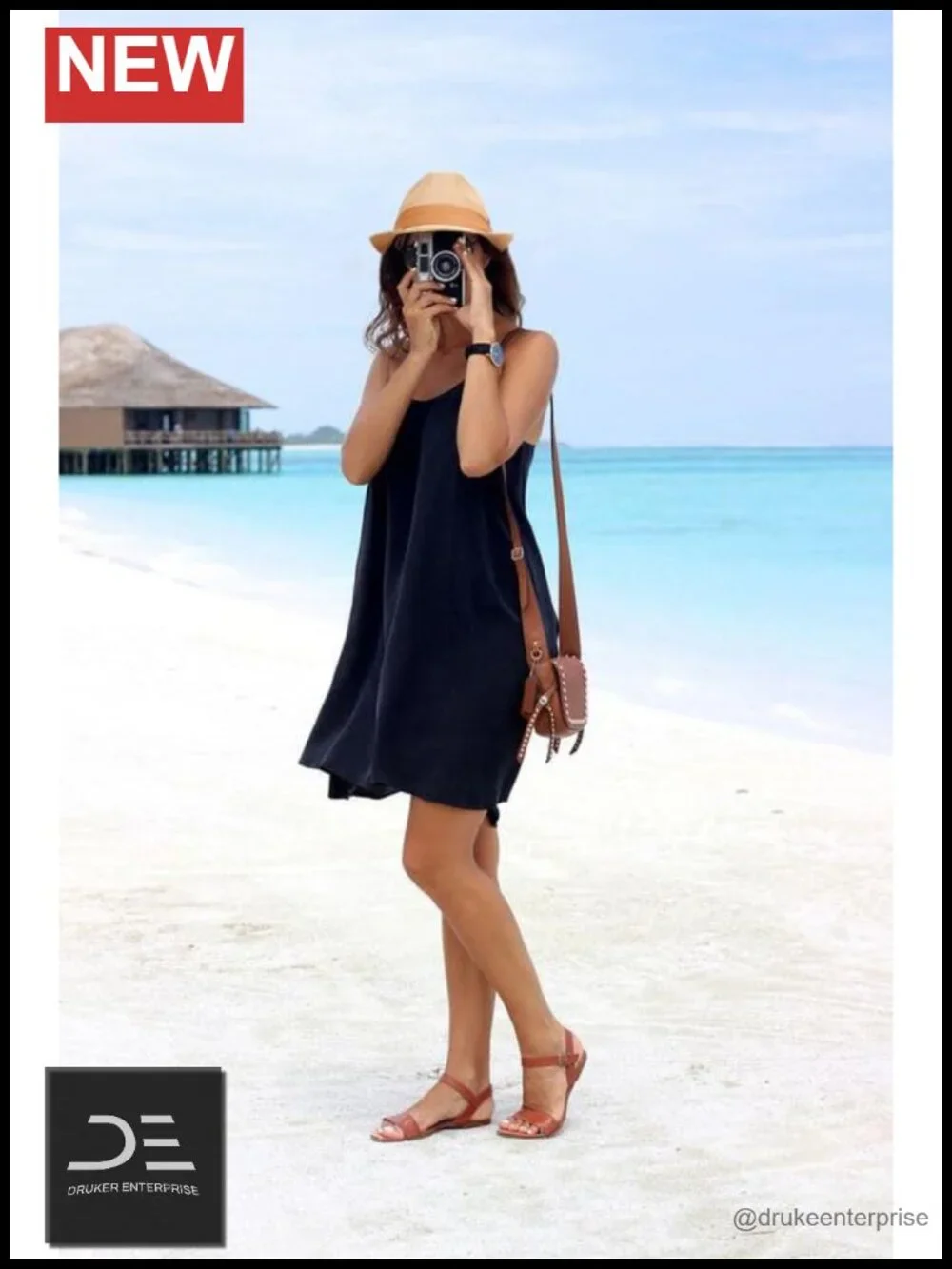 Women Straw Sun Hat Short Brim Panama Fedora Roll Up UPF 50+